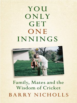 cover image of You Only Get One Innings